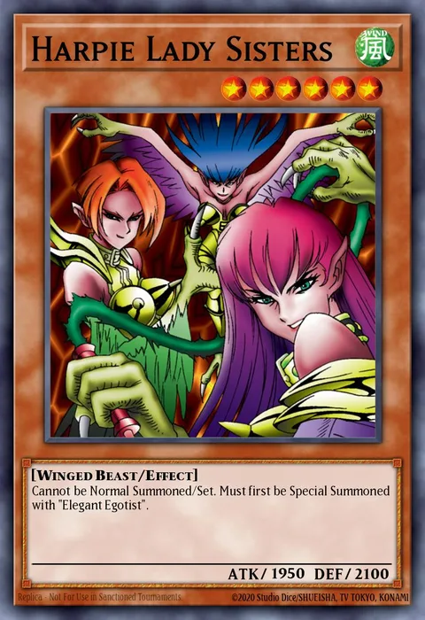 Harpie Lady Sisters trading card