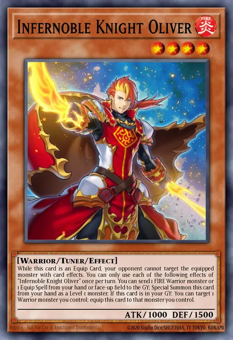 Infernoble Knight Oliver trading card