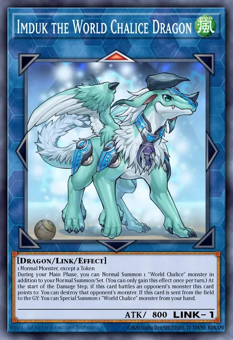 Imduk the World Chalice Dragon trading card