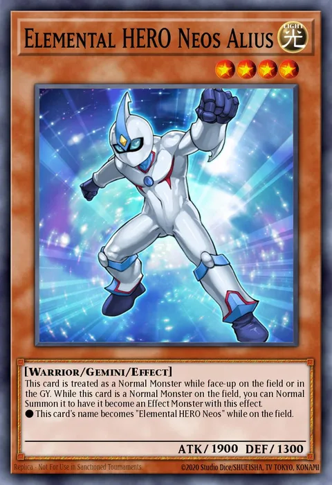 Elemental HERO Neos Alius trading card