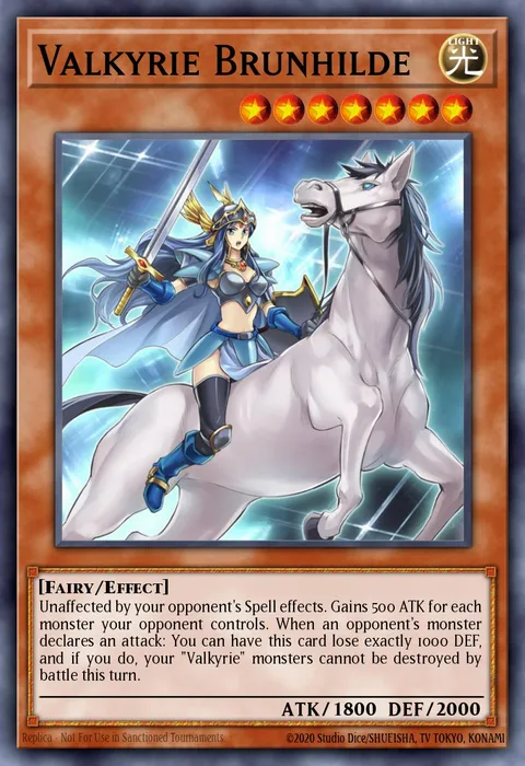 Valkyrie Brunhilde trading card