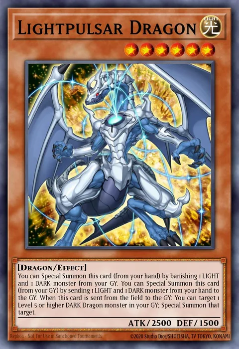 Lightpulsar Dragon trading card