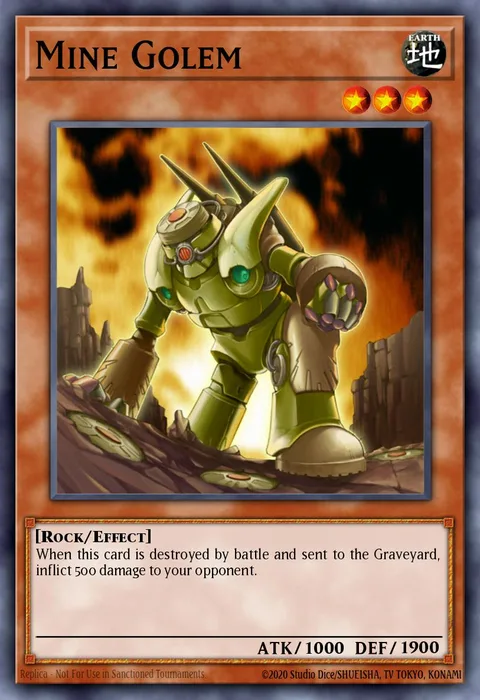 Mine Golem trading card