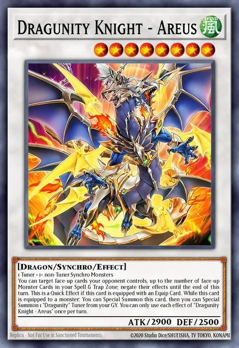 Dragunity Knight - Areus trading card