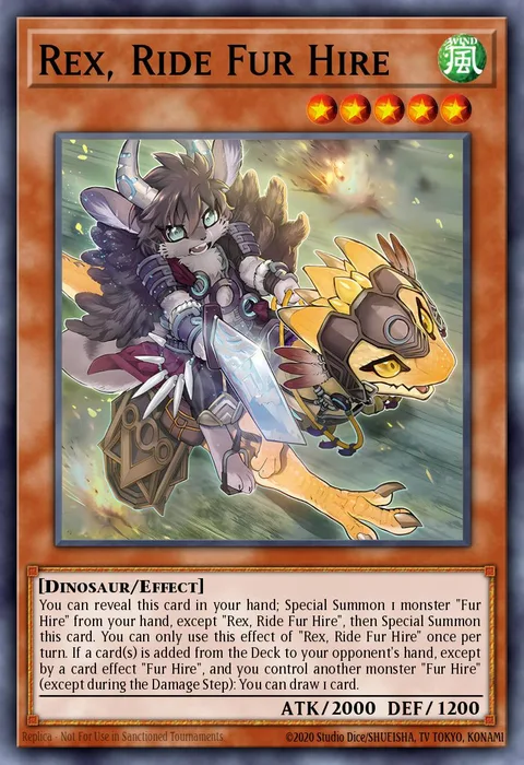 Rex, Ride Fur Hire trading card
