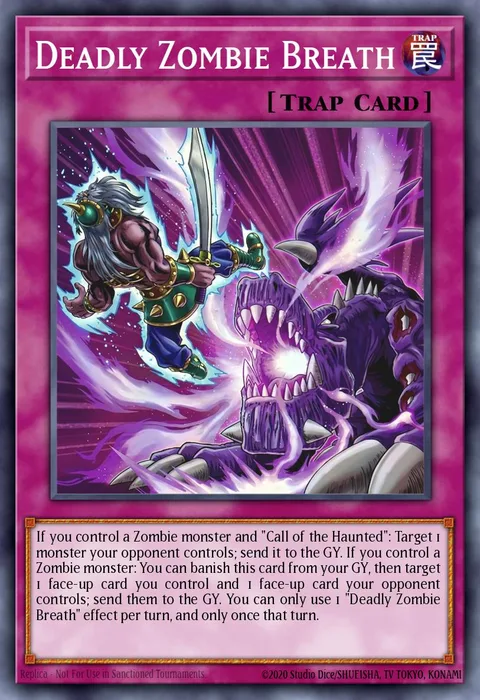 Deadly Zombie Breath trading card