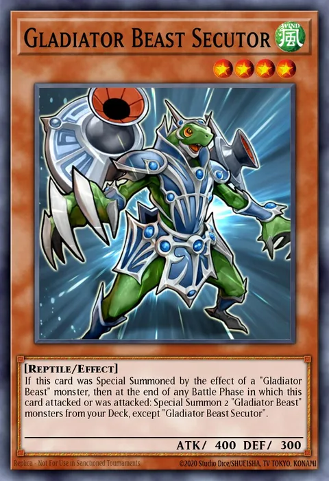 Gladiator Beast Secutor trading card