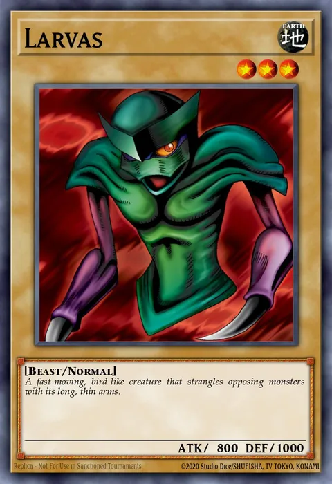 Larvas trading card