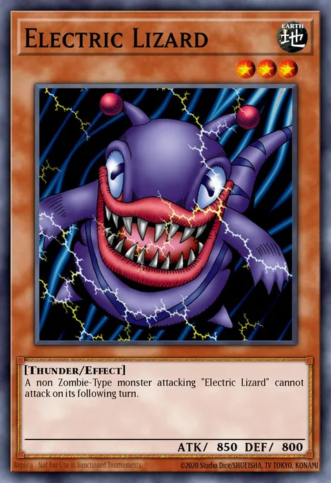 Electric Lizard trading card