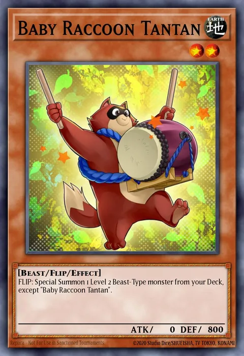 Baby Raccoon Tantan trading card