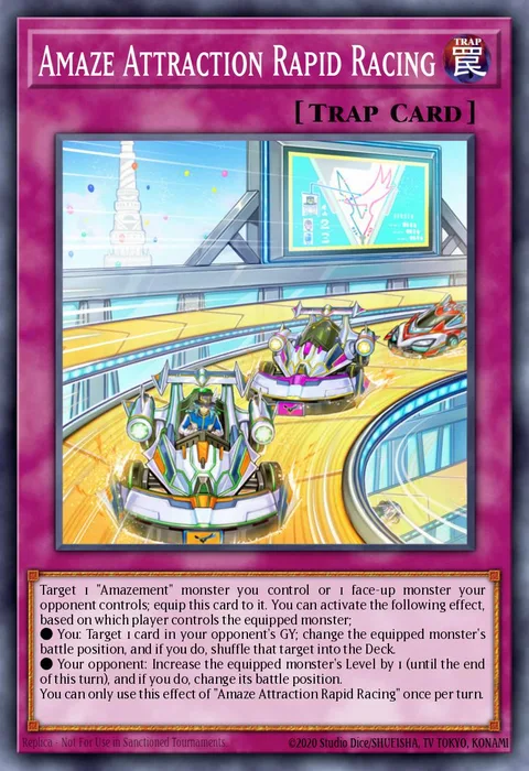 Amaze Attraction Rapid Racing trading card