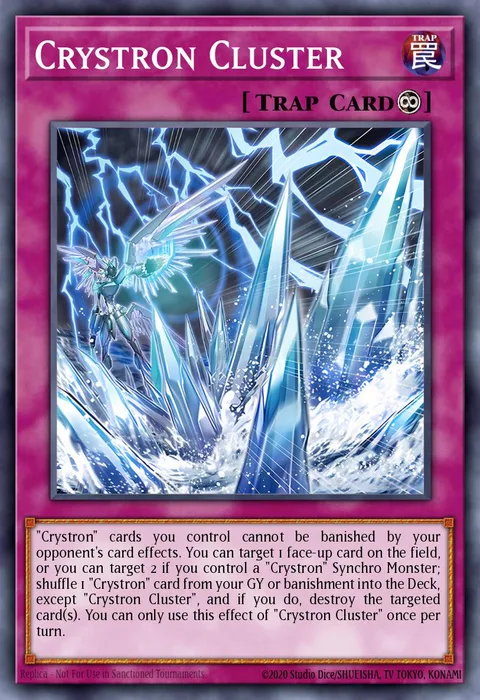 Crystron Cluster trading card