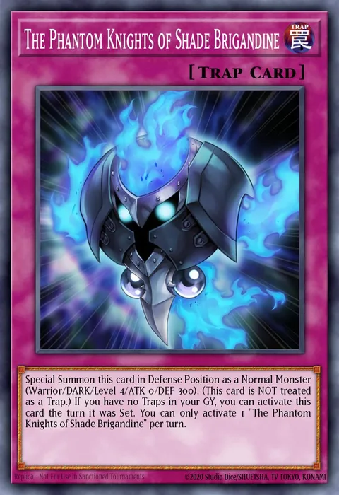 The Phantom Knights of Shade Brigandine trading card