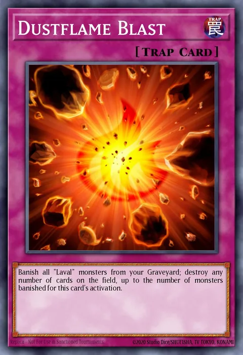 Dustflame Blast trading card