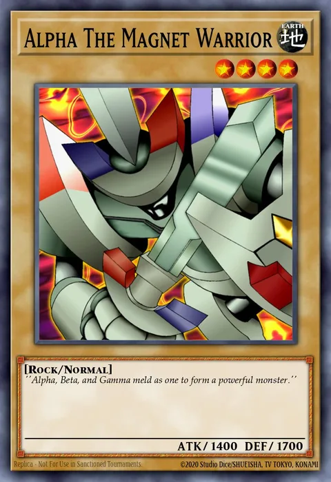 Alpha The Magnet Warrior trading card