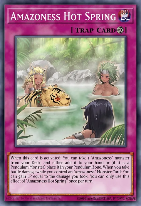 Amazoness Hot Spring trading card