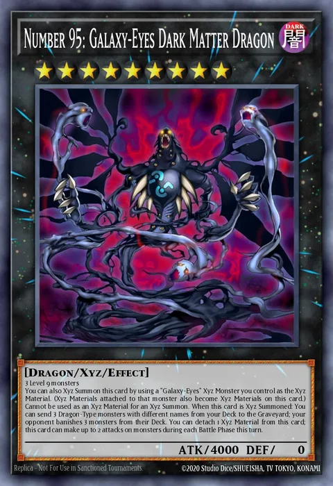 Number 95: Galaxy-Eyes Dark Matter Dragon trading card