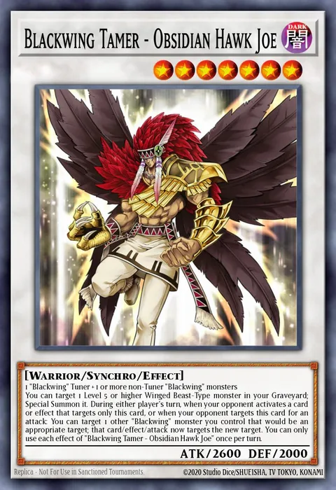 Blackwing Tamer - Obsidian Hawk Joe trading card