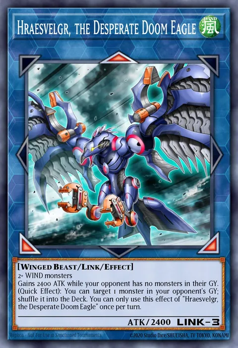 Hraesvelgr, the Desperate Doom Eagle trading card