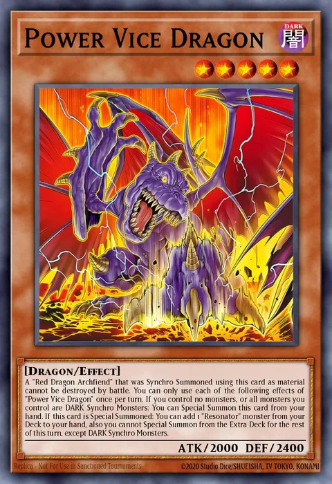 Power Vice Dragon trading card