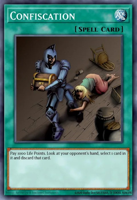 Confiscation trading card