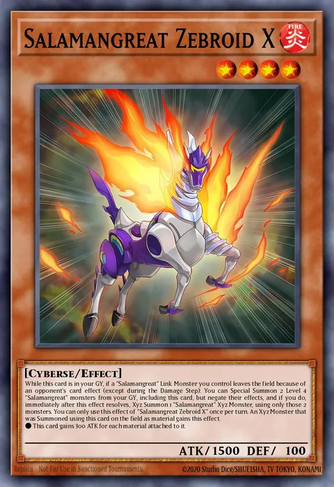 Salamangreat Zebroid X trading card