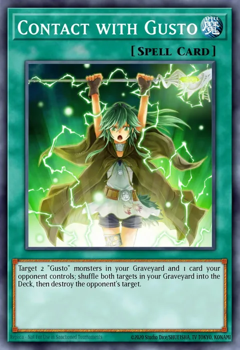 Contact with Gusto trading card