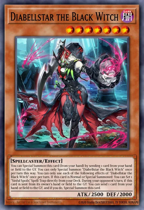 Diabellstar the Black Witch trading card