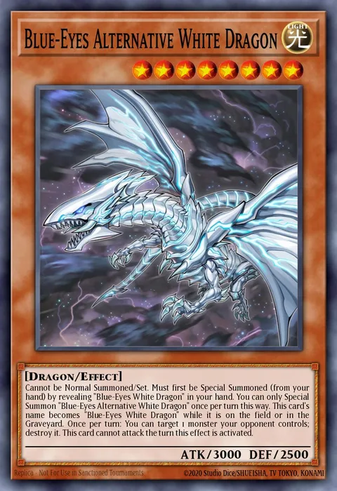 Blue-Eyes Alternative White Dragon trading card