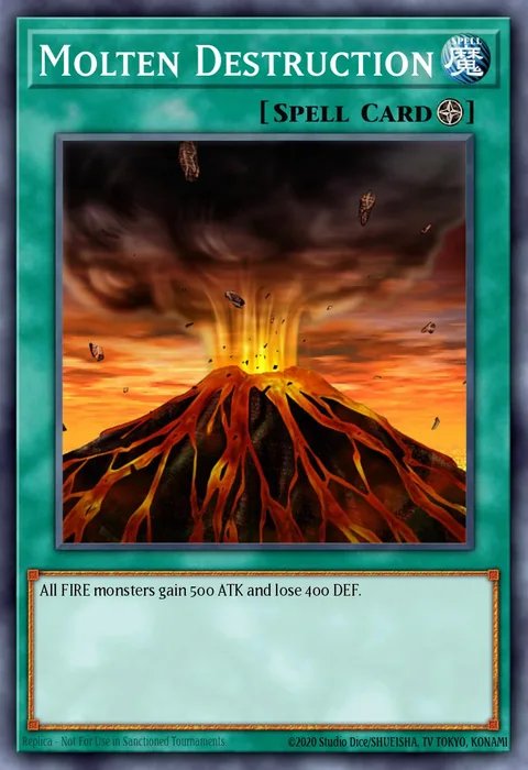 Molten Destruction trading card