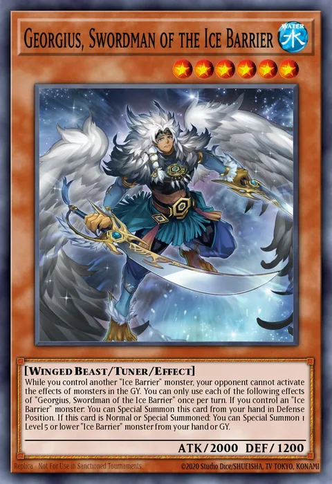Georgius, Swordman of the Ice Barrier trading card