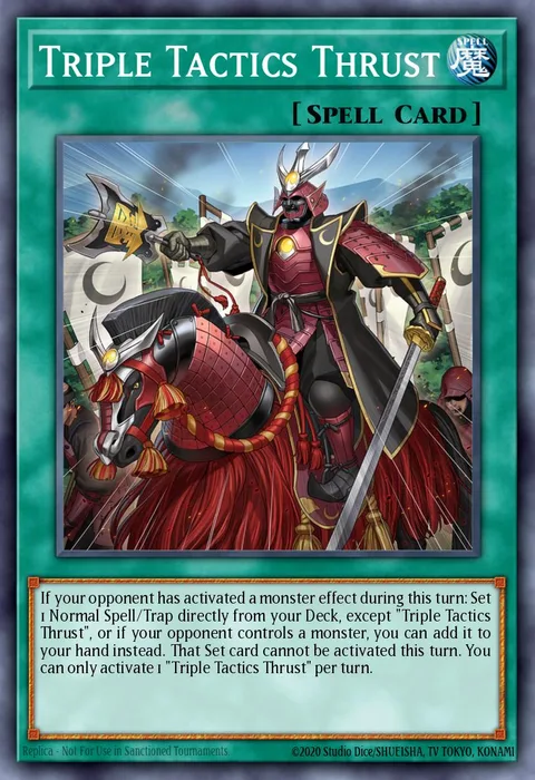 Triple Tactics Thrust trading card