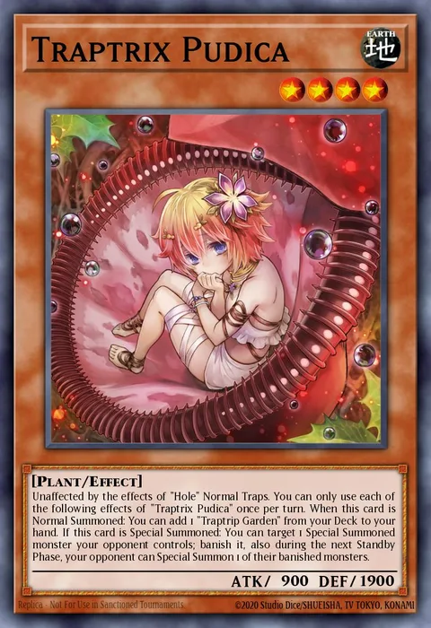 Traptrix Pudica trading card