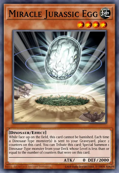 Miracle Jurassic Egg trading card
