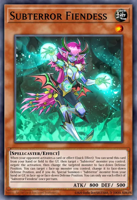 Subterror Fiendess trading card