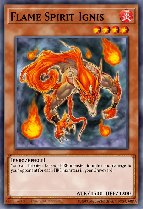 Flame Spirit Ignis trading card