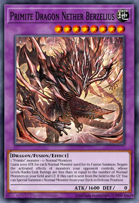Primite Dragon Nether Berzelius trading card