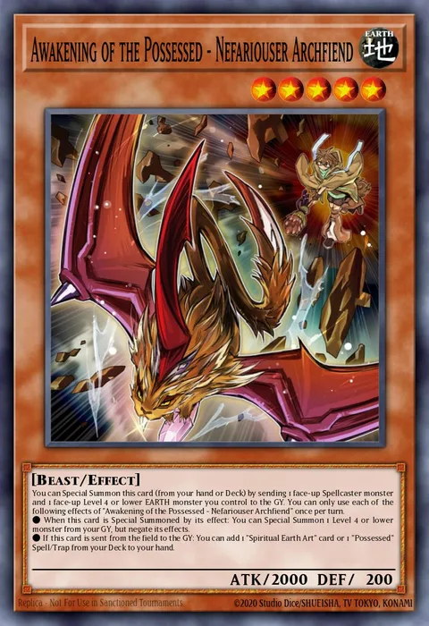 Awakening of the Possessed - Nefariouser Archfiend trading card