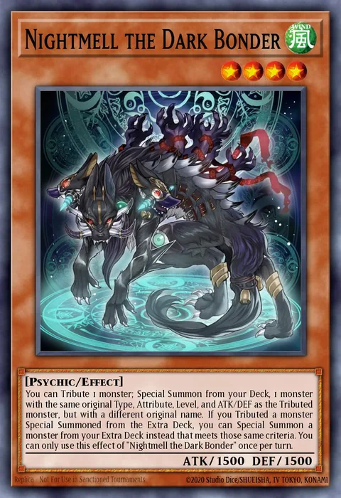 Nightmell the Dark Bonder trading card