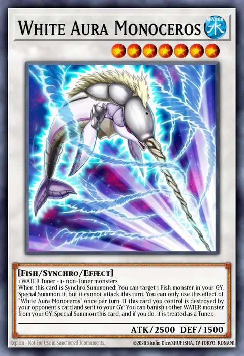 White Aura Monoceros trading card