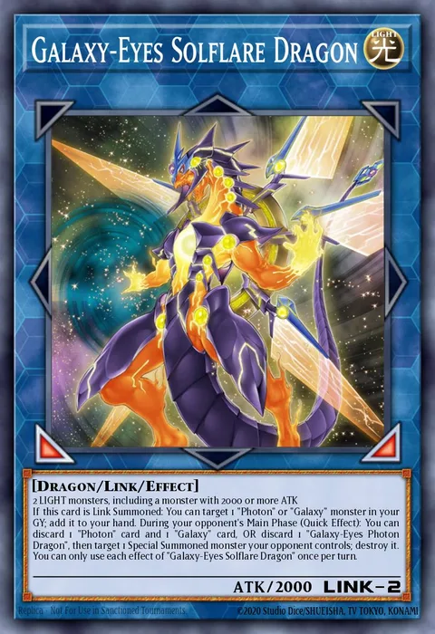 Galaxy-Eyes Solflare Dragon trading card