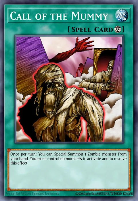 Call of the Mummy trading card