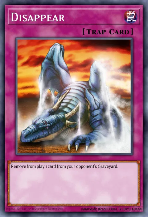 Disappear trading card