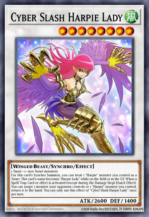 Cyber Slash Harpie Lady trading card