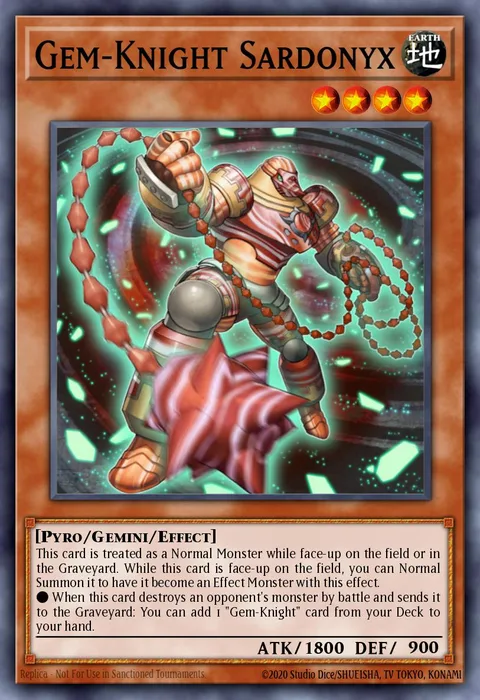 Gem-Knight Sardonyx trading card