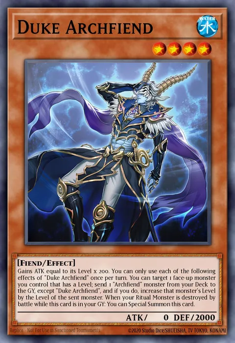 Duke Archfiend trading card