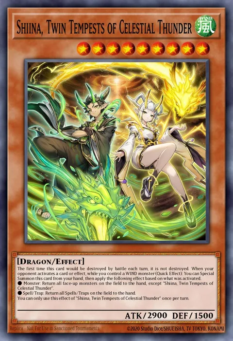 Shiina, Twin Tempests of Celestial Thunder trading card