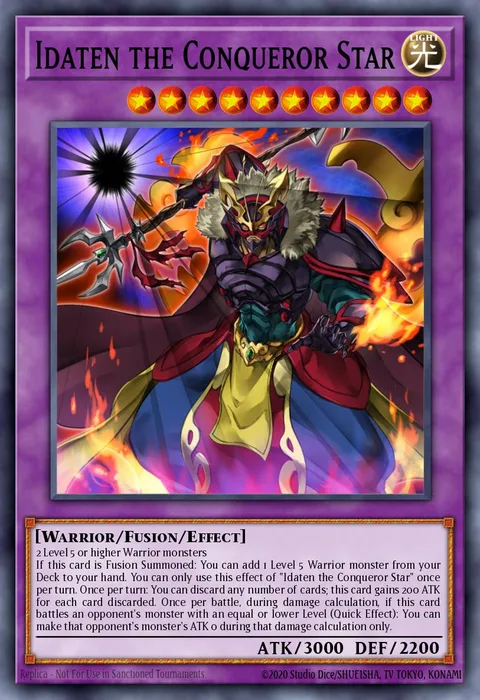 Idaten the Conqueror Star trading card