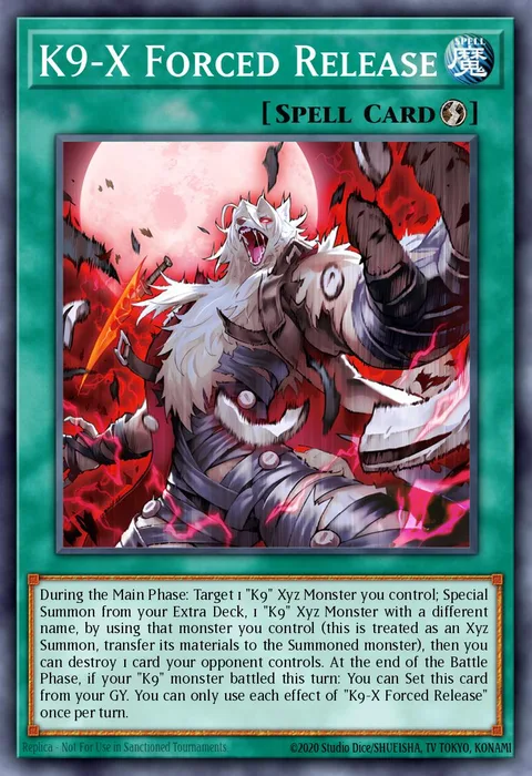 K9-X Forced Release trading card