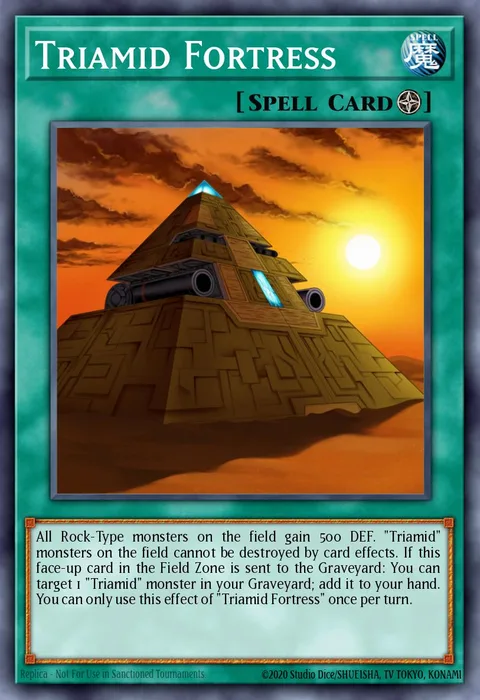 Triamid Fortress trading card